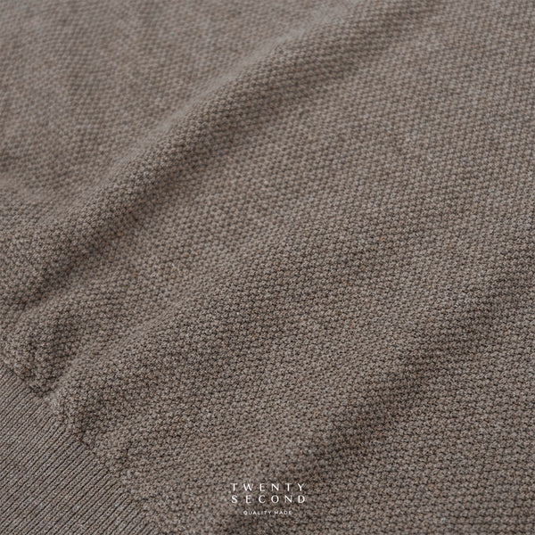 BRANDON KNIT TEE - BROWN
