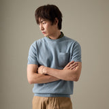 BRANDON KNIT TEE - BLUE