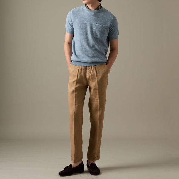BRANDON KNIT TEE - BLUE