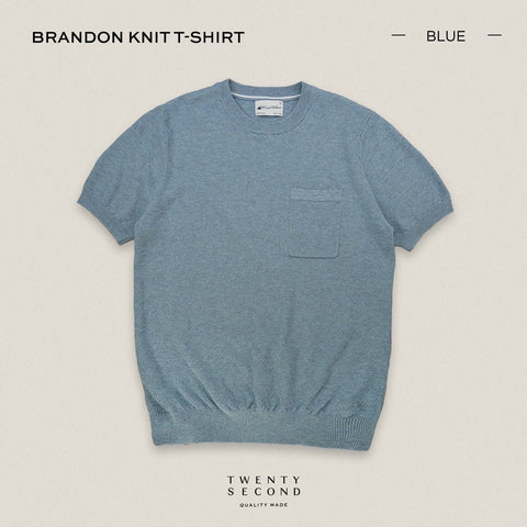 BRANDON KNIT TEE - BLUE