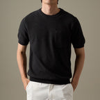 BRANDON KNIT TEE - BLACK