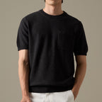 BRANDON KNIT TEE - BLACK