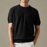 BRANDON KNIT TEE - BLACK