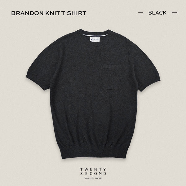 BRANDON KNIT TEE - BLACK