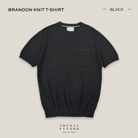 BRANDON KNIT TEE - BLACK