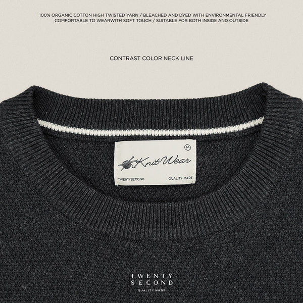BRANDON KNIT TEE - BLACK