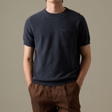 BRANDON KNIT TEE - NAVY