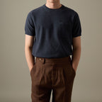 BRANDON KNIT TEE - NAVY