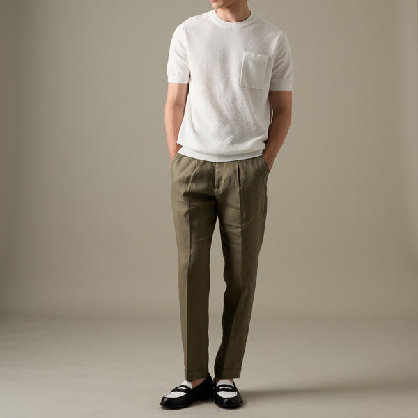 BRANDON KNIT TEE - WHITE