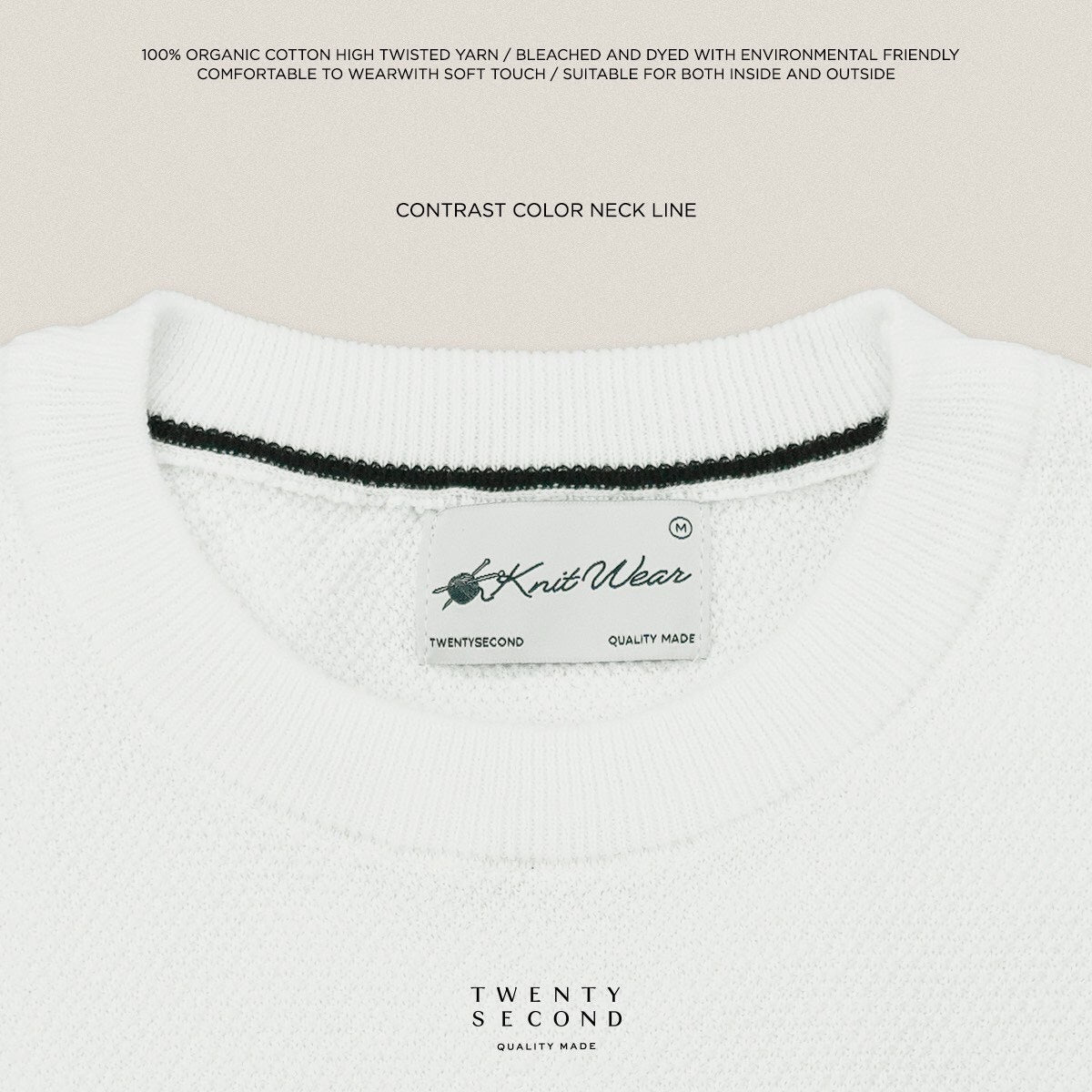 BRANDON KNIT TEE - WHITE