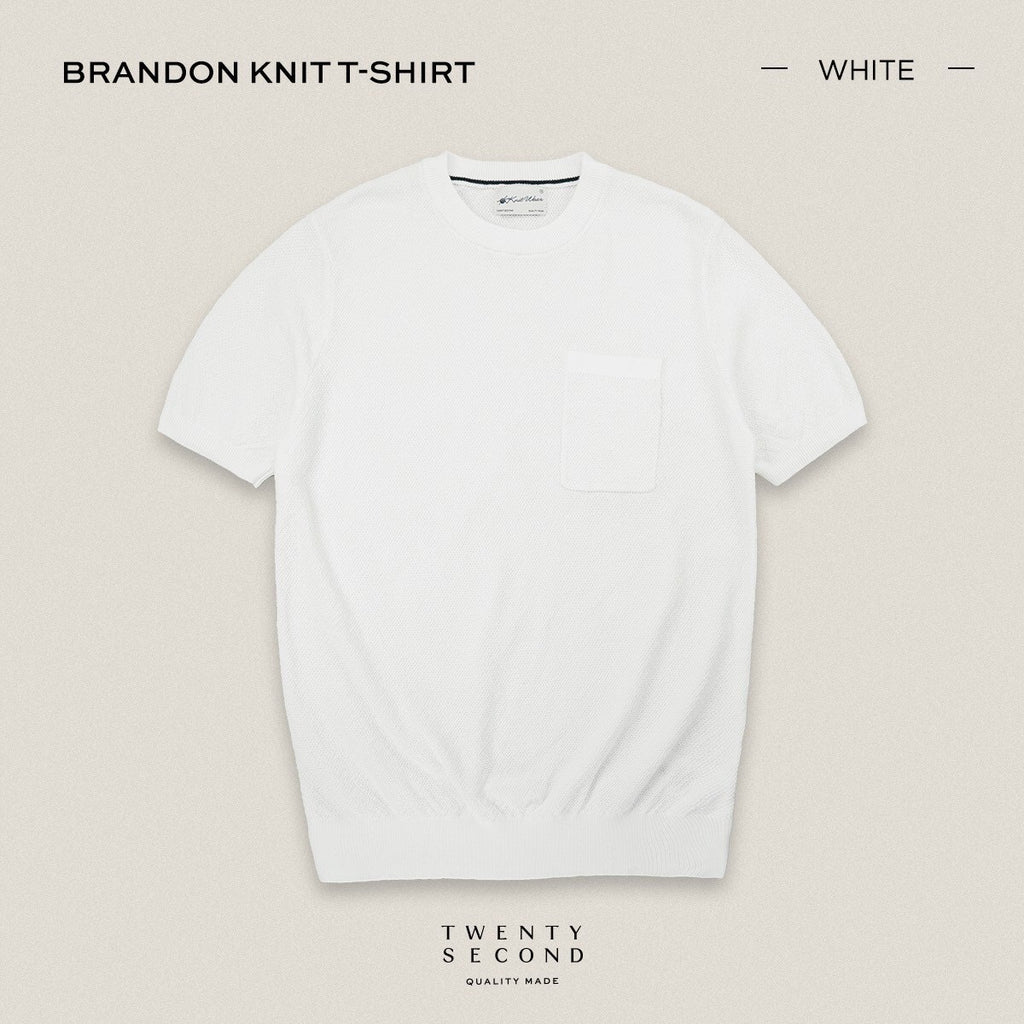 BRANDON KNIT TEE - WHITE