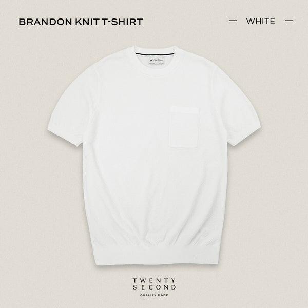 BRANDON KNIT TEE - WHITE