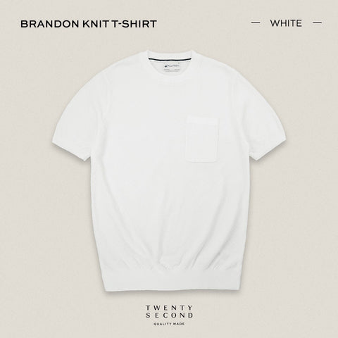 BRANDON KNIT TEE - WHITE