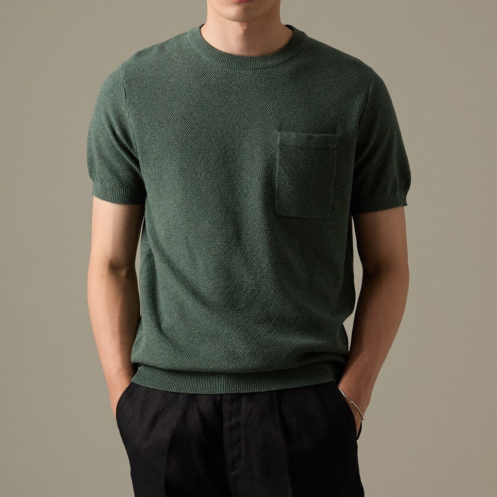 BRANDON KNIT TEE - GREEN