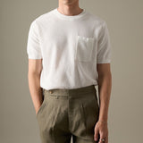 BRANDON KNIT TEE - WHITE