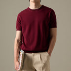 CARSON KNIT TEE - RED