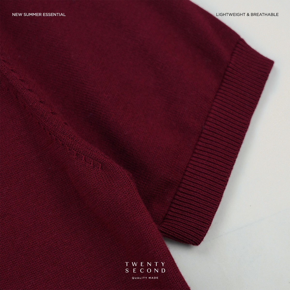 CARSON KNIT TEE - RED