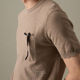 BRANDON KNIT TEE - BROWN