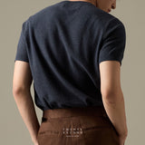 BRANDON KNIT TEE - NAVY