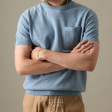 BRANDON KNIT TEE - BLUE