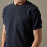 BRANDON KNIT TEE - NAVY