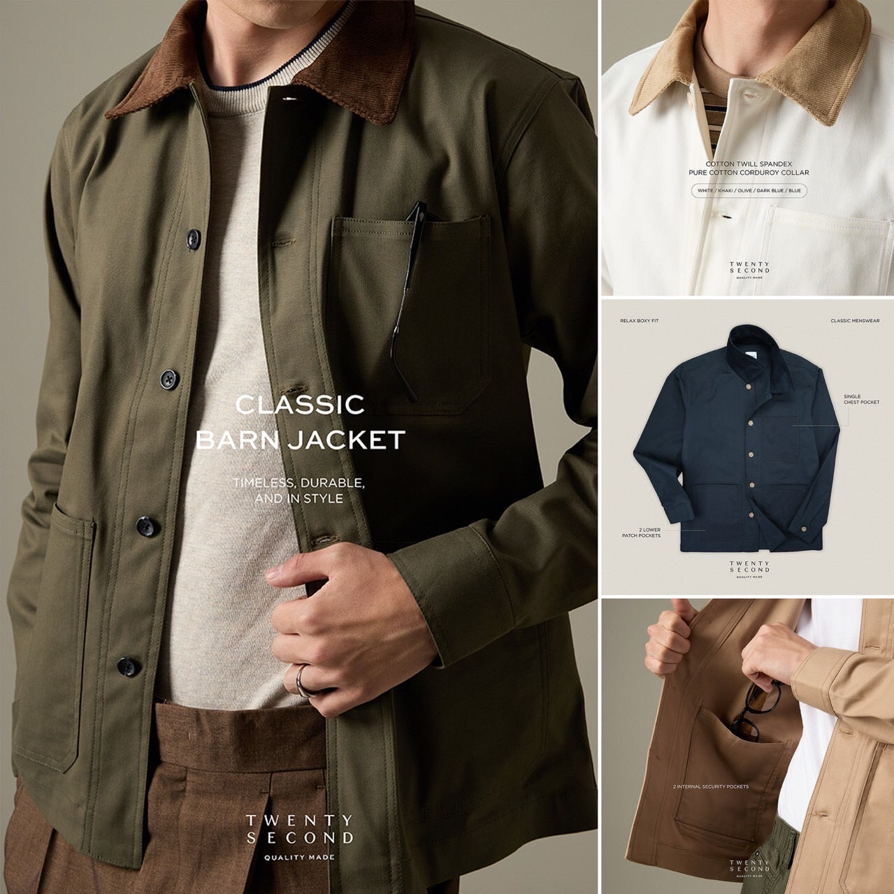 CLASSIC BARN JACKET - OLIVE