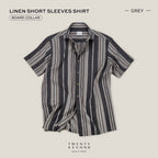 LINEN SHORT SLEEVES SHIRT - ST GREY