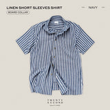 LINEN SHORT SLEEVES SHIRT - ST NAVY