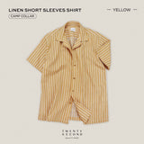 LINEN HAWAII COLLAR SHIRT - YELLOW