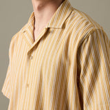 LINEN HAWAII COLLAR SHIRT - YELLOW