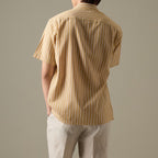 LINEN HAWAII COLLAR SHIRT - YELLOW