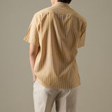 LINEN HAWAII COLLAR SHIRT - YELLOW
