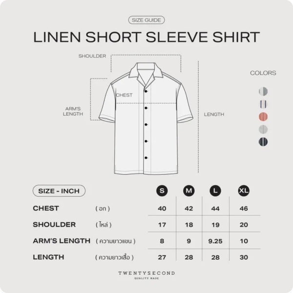 LINEN SHORT SLEEVES SHIRT - ST GREY