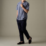 LINEN HAWAII COLLAR SHIRT - NAVY