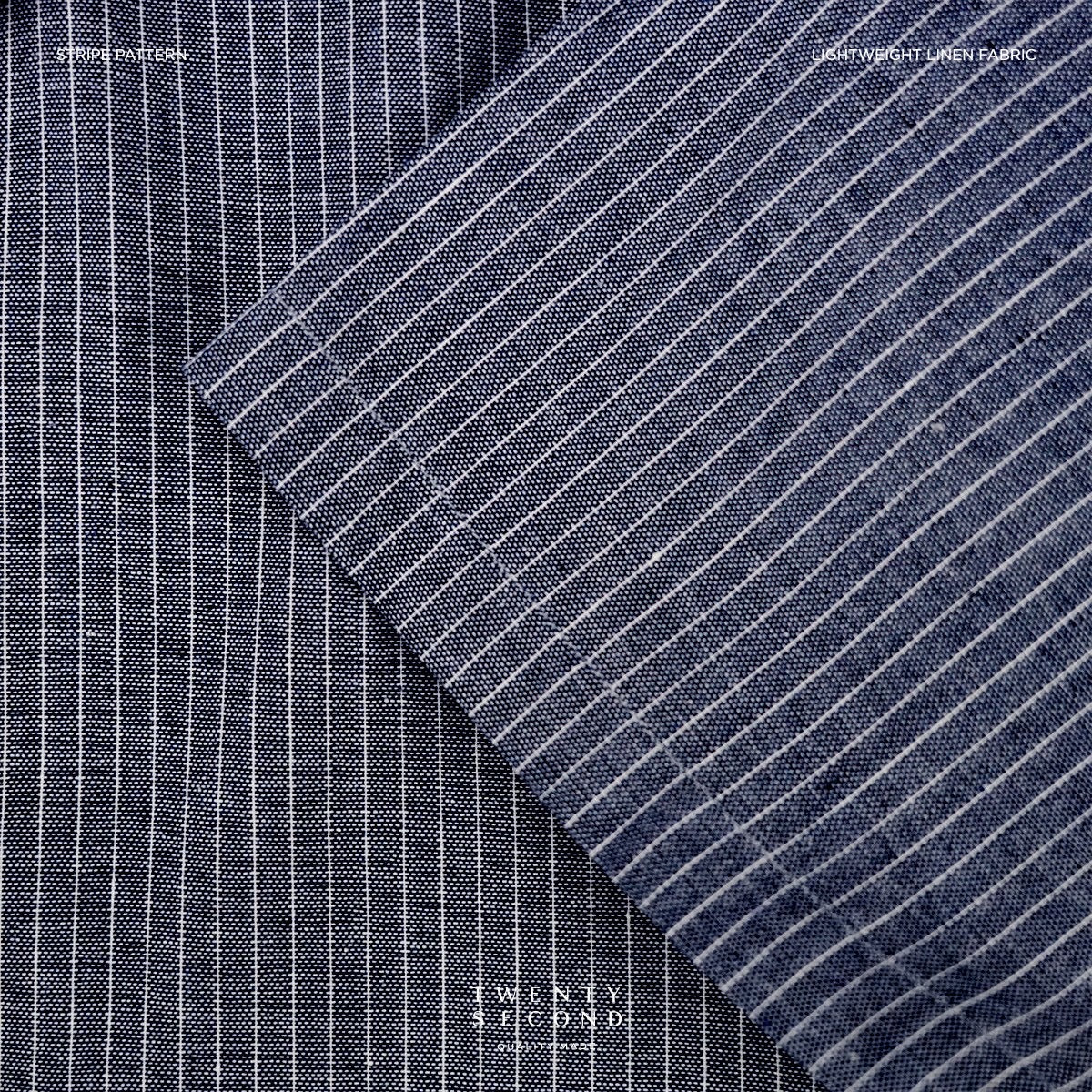 LINEN HAWAII COLLAR SHIRT - NAVY