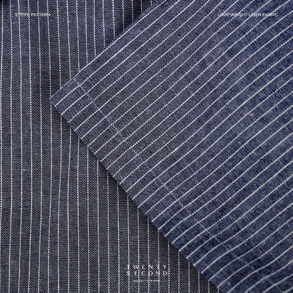 LINEN HAWAII COLLAR SHIRT - NAVY