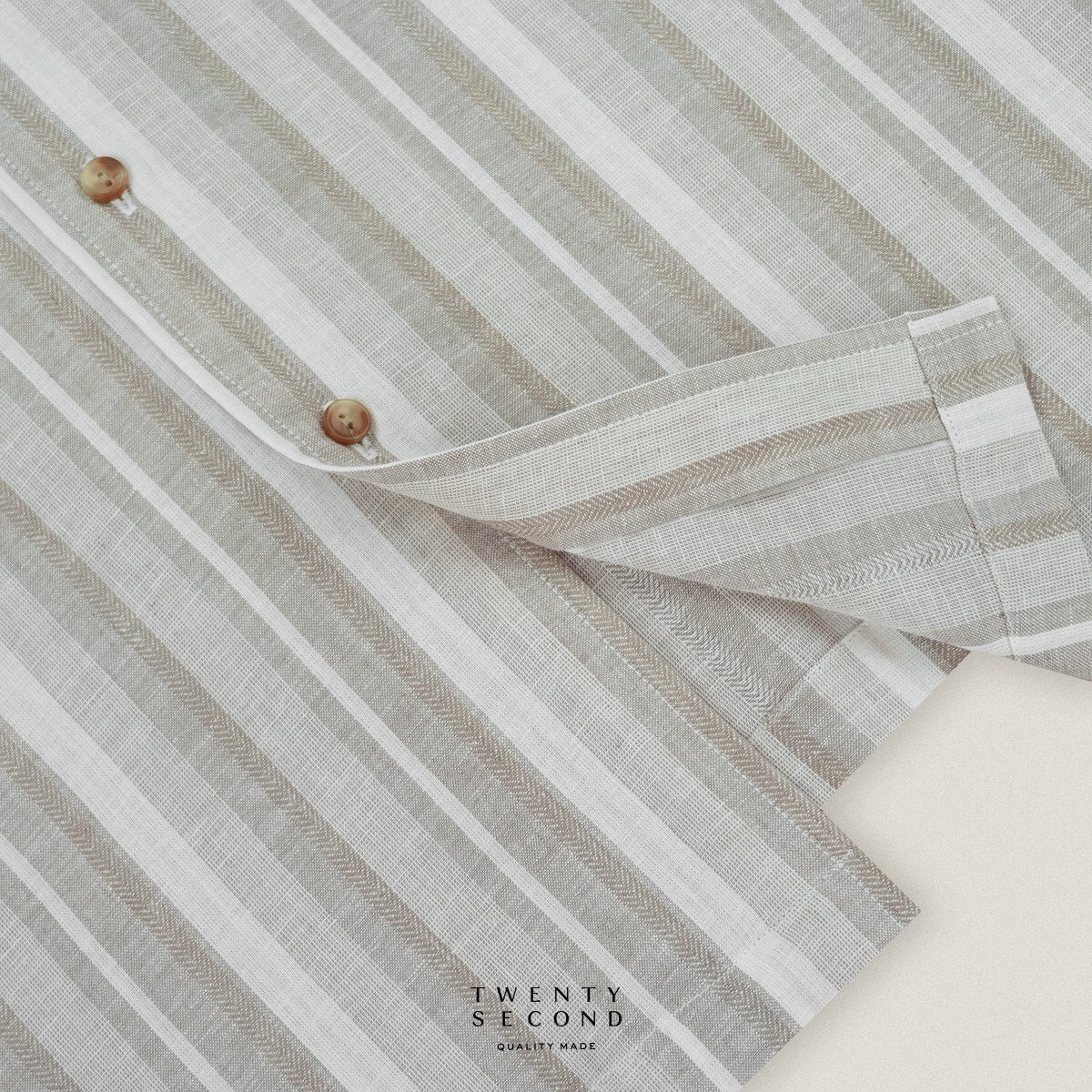 LINEN SHORT SLEEVES SHIRT - ST BEIGE