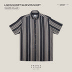 LINEN SHORT SLEEVES SHIRT - ST GREY