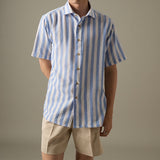 LINEN SHORT SLEEVES SHIRT - ST BLUE