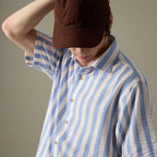 LINEN SHORT SLEEVES SHIRT - ST BLUE