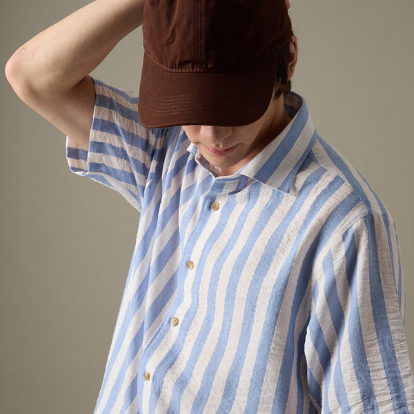 LINEN SHORT SLEEVES SHIRT - ST BLUE