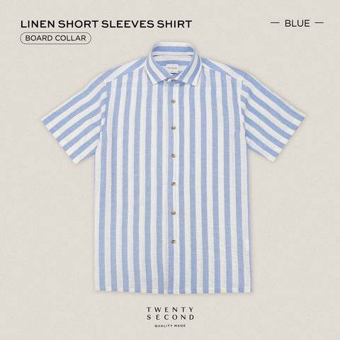 LINEN SHORT SLEEVES SHIRT - ST BLUE
