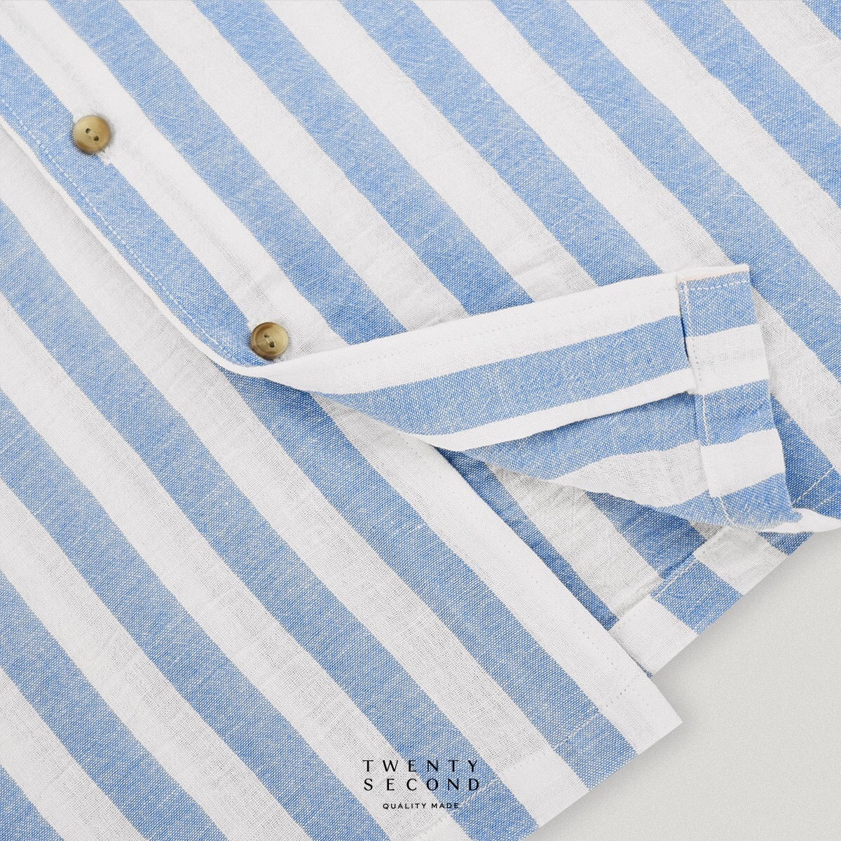 LINEN SHORT SLEEVES SHIRT - ST BLUE