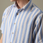 LINEN SHORT SLEEVES SHIRT - ST BLUE