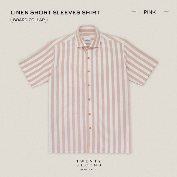 LINEN SHORT SLEEVES SHIRT - ST PINK
