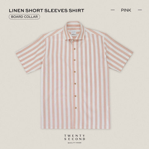 LINEN SHORT SLEEVES SHIRT - ST PINK