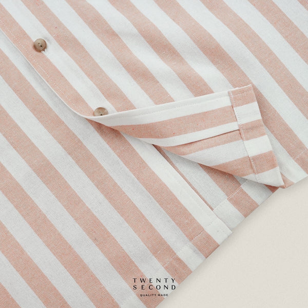 LINEN SHORT SLEEVES SHIRT - ST PINK