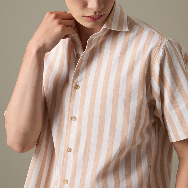 LINEN SHORT SLEEVES SHIRT - ST PINK
