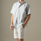 LINEN SHORT SLEEVES SHIRT - ST GREEN