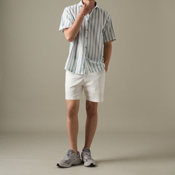 LINEN SHORT SLEEVES SHIRT - ST NAVY